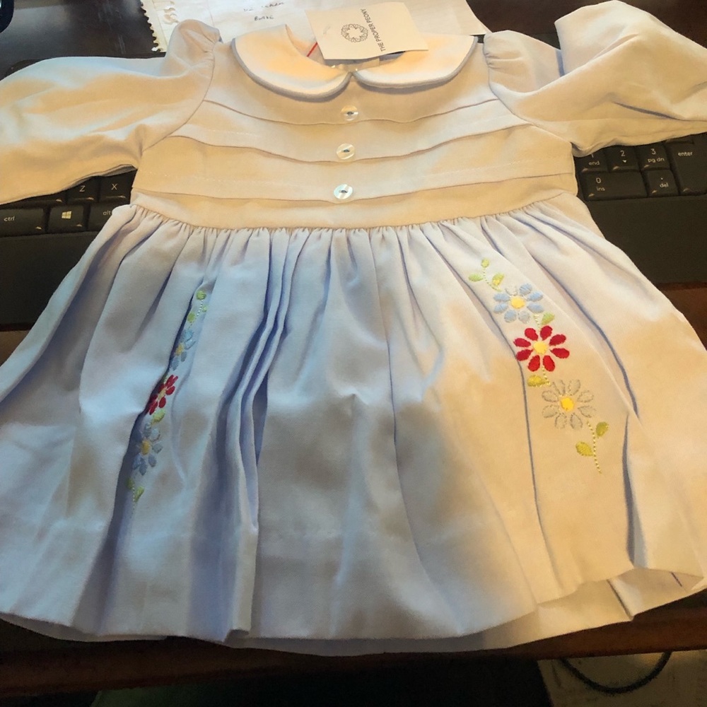 The proper peony blue long sleeve dress